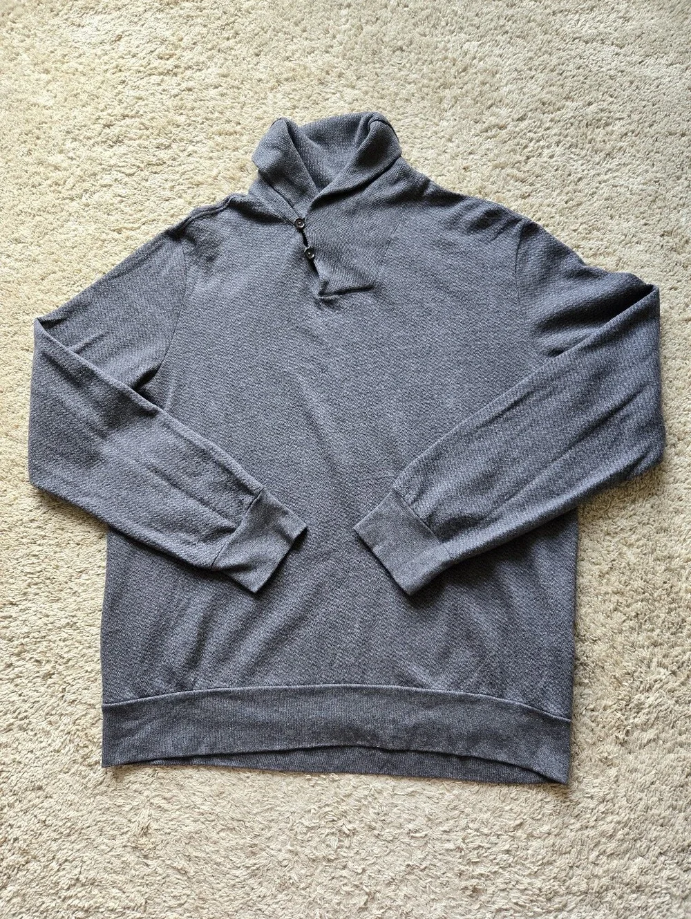 Polo Ralph Lauren Shawl Neck Sweatshirt Mens XL gray